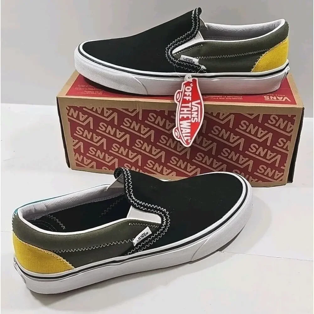 Vans ~Woman 10; Men's 8.5~Classic Slip-On Zig Zag Multi/True Sneakers NEW